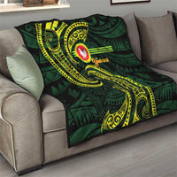 American Samoa Manua Cession Day Personalized Quilt Polynesian Wave Style