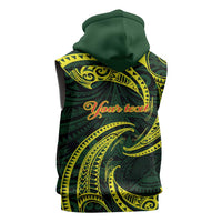 American Samoa Manua Cession Day Personalized Sleeveless Zip Hoodie Polynesian Wave Style LT9