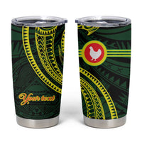 American Samoa Manua Cession Day Personalized Tumbler Cup Polynesian Wave Style LT9 Green - Polynesian Pride