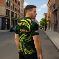 American Samoa Manua Cession Day Personalized Zipper Polo Shirt Polynesian Wave Style - Polynesian Pride