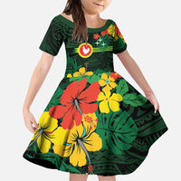 American Samoa Manu'atele Personalized Family Matching Puletasi and Hawaiian Shirt Manua Island Hibiscus Flowers
