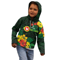 American Samoa Manu'atele Personalized Kid Hoodie Manua Island Hibiscus Flowers