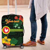 American Samoa Manu'atele Personalized Luggage Cover Manua Island Hibiscus Flowers