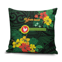 American Samoa Manu'atele Personalized Pillow Cover Manua Island Hibiscus Flowers - Polynesian Pride