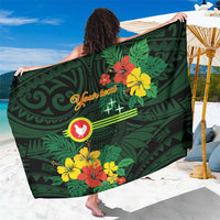 American Samoa Manu'atele Personalized Sarong Manua Island Hibiscus Flowers