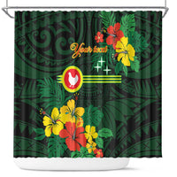 American Samoa Manu'atele Personalized Shower Curtain Manua Island Hibiscus Flowers