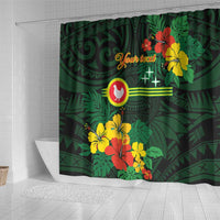 American Samoa Manu'atele Personalized Shower Curtain Manua Island Hibiscus Flowers