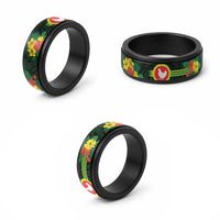 American Samoa Manu'atele Spinner Ring Manua Island Hibiscus Flowers - Polynesian Pride