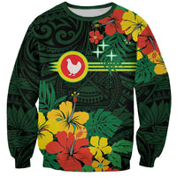 American Samoa Manu'atele Personalized Sweatshirt Manua Island Hibiscus Flowers