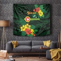 American Samoa Manu'atele Personalized Tapestry Manua Island Hibiscus Flowers