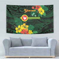 American Samoa Manu'atele Personalized Tapestry Manua Island Hibiscus Flowers
