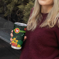 American Samoa Manu'atele Personalized Tumbler Cup Manua Island Hibiscus Flowers