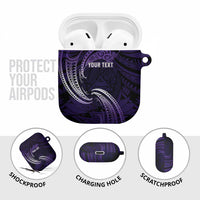 Manua Segaula American Samoa High School Personalized AirPods Case Polynesian Wave Style - Polynesian Pride