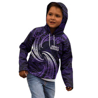 Manua Segaula American Samoa High School Personalized Kid Hoodie Polynesian Wave Style