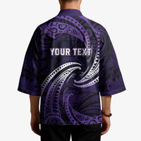 Manua Segaula American Samoa High School Personalized Kimono Polynesian Wave Style - Polynesian Pride