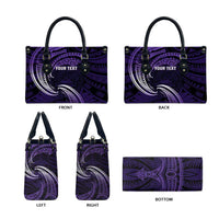 Manua Segaula American Samoa High School Personalized Leather Bag Polynesian Wave Style - Polynesian Pride