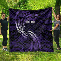 Manua Segaula American Samoa High School Personalized Quilt Polynesian Wave Style