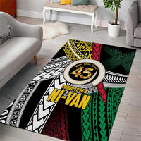 Ni-Van Vanuatu 45th Yumi Yumi Yumi Area Rug Vanuatuan Boar Tusk Polynesian Pattern