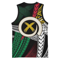 Ni-Van Vanuatu 45th Yumi Yumi Yumi Basketball Jersey Vanuatuan Boar Tusk Polynesian Pattern - Polynesian Pride