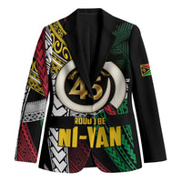 Ni-Van Vanuatu 45th Yumi Yumi Yumi Blazer Vanuatuan Boar Tusk Polynesian Pattern - Polynesian Pride