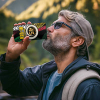 Ni-Van Vanuatu 45th Yumi Yumi Yumi 4 in 1 Can Cooler Tumbler Vanuatuan Boar Tusk Polynesian Pattern