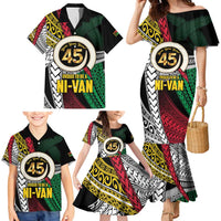Ni-Van Vanuatu 45th Yumi Yumi Yumi Family Matching Mermaid Dress and Hawaiian Shirt Vanuatuan Boar Tusk Polynesian Pattern