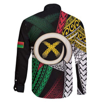 Ni-Van Vanuatu 45th Yumi Yumi Yumi Family Matching Puletasi and Hawaiian Shirt Vanuatuan Boar Tusk Polynesian Pattern