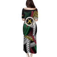 Ni-Van Vanuatu 45th Yumi Yumi Yumi Family Matching Puletasi and Hawaiian Shirt Vanuatuan Boar Tusk Polynesian Pattern