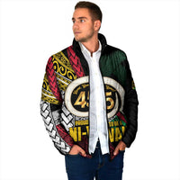 Ni-Van Vanuatu 45th Yumi Yumi Yumi Padded Jacket Vanuatuan Boar Tusk Polynesian Pattern - Polynesian Pride
