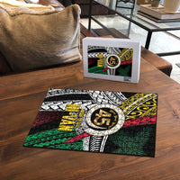 Ni-Van Vanuatu 45th Yumi Yumi Yumi Puzzle Vanuatuan Boar Tusk Polynesian Pattern - Polynesian Pride