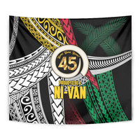 Ni-Van Vanuatu 45th Yumi Yumi Yumi Tapestry Vanuatuan Boar Tusk Polynesian Pattern