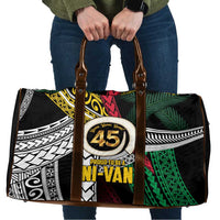 Ni-Van Vanuatu 45th Yumi Yumi Yumi Travel Bag Vanuatuan Boar Tusk Polynesian Pattern - Polynesian Pride