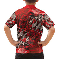 Vintage Ngatu Tribal Tonga Pattern Family Matching Short Sleeve Bodycon Dress and Hawaiian Shirt - Polynesian Pride