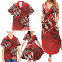 Vintage Ngatu Tribal Tonga Pattern Family Matching Summer Maxi Dress and Hawaiian Shirt - Polynesian Pride