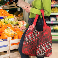 Vintage Ngatu Tribal Tonga Pattern Grocery Bag - Polynesian Pride