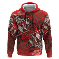 Vintage Ngatu Tribal Tonga Pattern Hoodie - Polynesian Pride