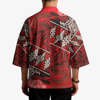 Vintage Ngatu Tribal Tonga Pattern Kimono LT9 - Polynesian Pride