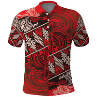 Vintage Ngatu Tribal Tonga Pattern Polo Shirt - Polynesian Pride