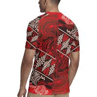 Vintage Ngatu Tribal Tonga Pattern Rugby Jersey - Polynesian Pride