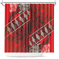Vintage Ngatu Tribal Tonga Pattern Shower Curtain - Polynesian Pride