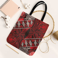 Vintage Ngatu Tribal Tonga Pattern Tote Bag LT9 One Size Red - Polynesian Pride