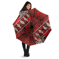 Vintage Ngatu Tribal Tonga Pattern Umbrella - Polynesian Pride