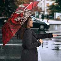 Vintage Ngatu Tribal Tonga Pattern Umbrella - Polynesian Pride