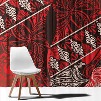 Vintage Ngatu Tribal Tonga Pattern Window Curtain - Polynesian Pride