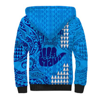 Strong Maui Sherpa Hoodie Good Living Hawaii with Shaka Sign Kakau Tribal Blue LT9 - Polynesian Pride