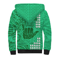 Strong Maui Sherpa Hoodie Good Living Hawaii with Shaka Sign Kakau Tribal Green LT9 - Polynesian Pride