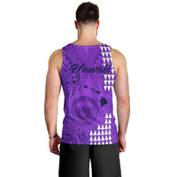 Maui Island Men Tank Top Kakau Tribal Mixed Polynesian Pattern Purple LT9 - Polynesian Pride