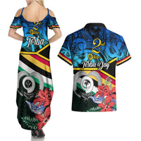 Torba Vanuatu Couples Matching Summer Maxi Dress and Hawaiian Shirt Sand Drawing With Polynesian Pattern LT9 - Polynesian Pride