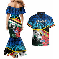 Personalised Torba Vanuatu Couples Matching Mermaid Dress and Hawaiian Shirt Sand Drawing With Polynesian Pattern LT9 - Polynesian Pride