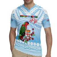 Melanesian Fiji Kula Bird Rugby Jersey with Tagimoucia Masi Tapa Pattern LT9 - Polynesian Pride